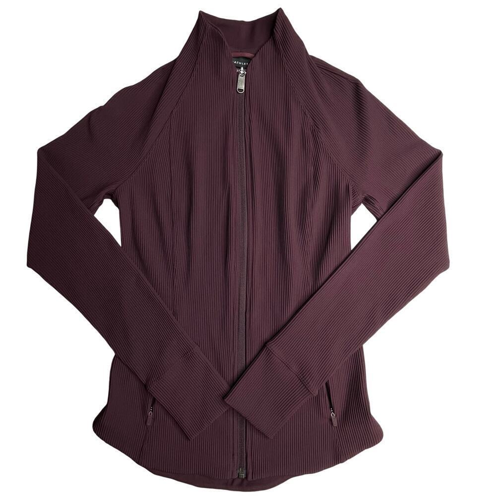 Athleta Salutation Ribbed Jacket womens size M Slate - Picture 5 of 14